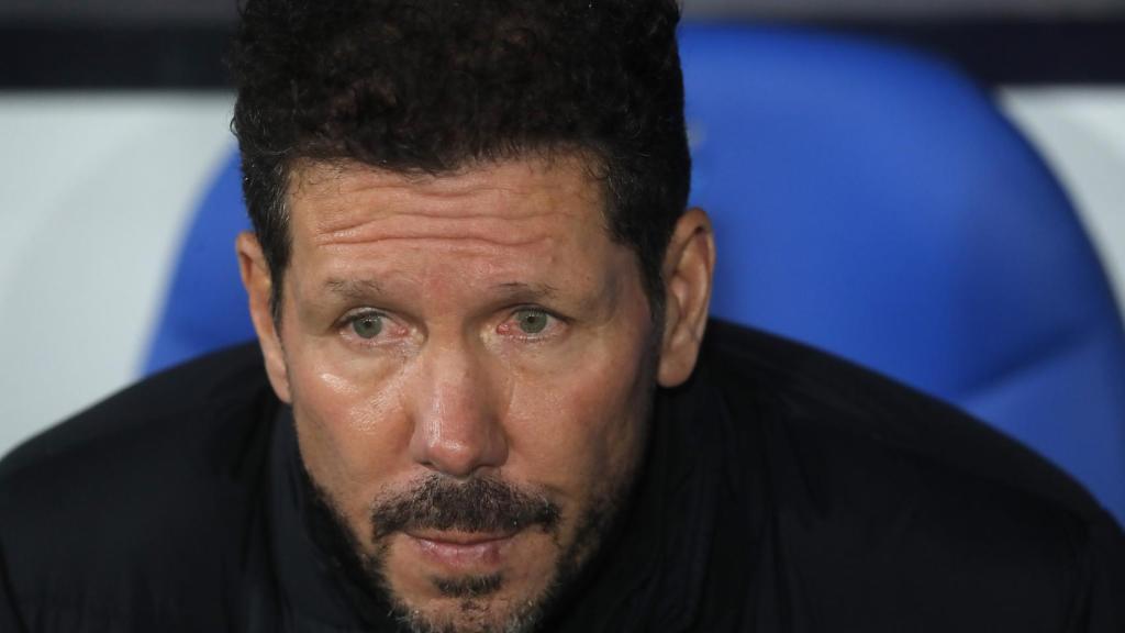 Diego Pablo Simeone, en el banquillo del Nuevo Mirandilla.