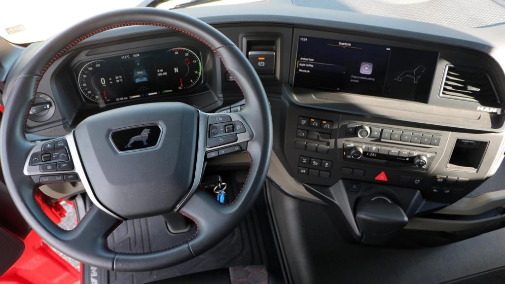 Interior del camión de MAN de 40 toneladas.