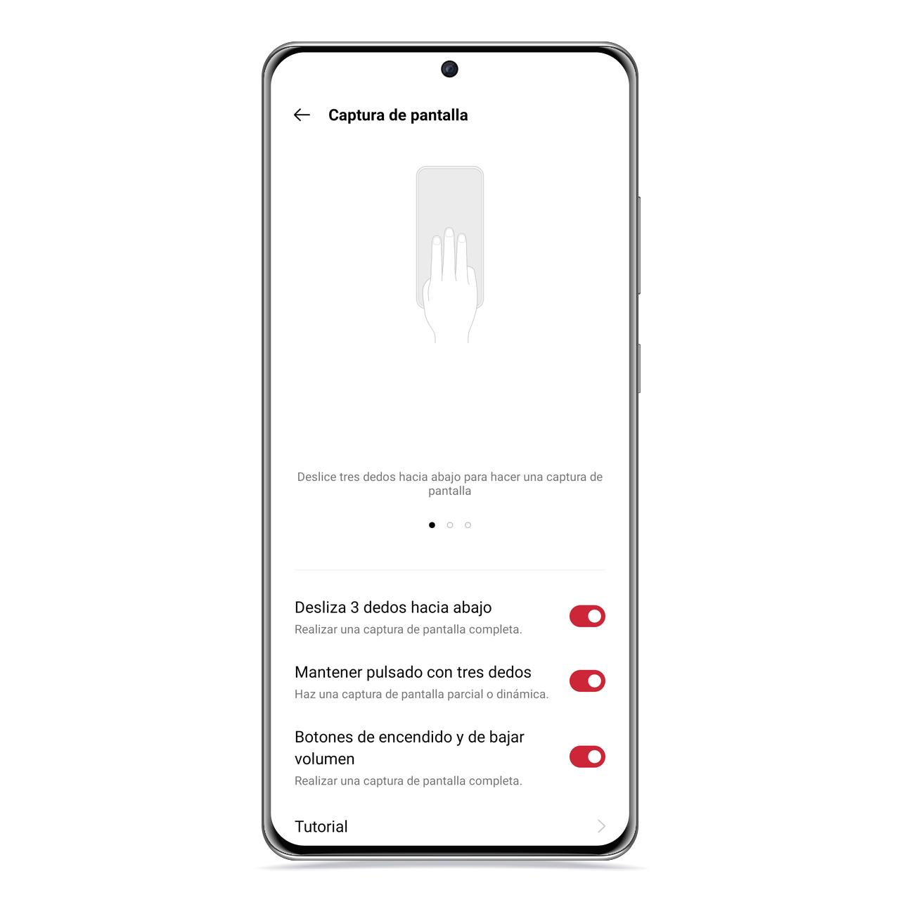 Captura de pantalla en realme