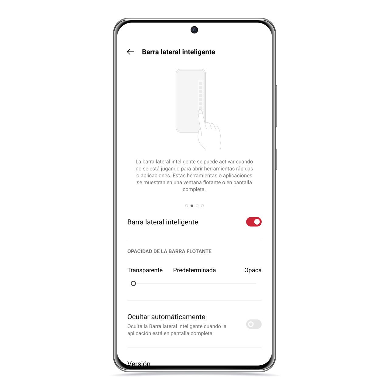 Barra lateral inteligente en realme