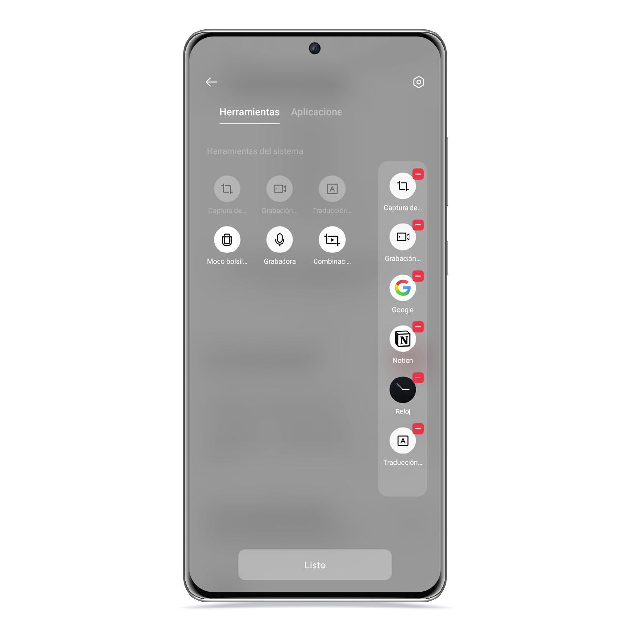 Barra lateral en realme