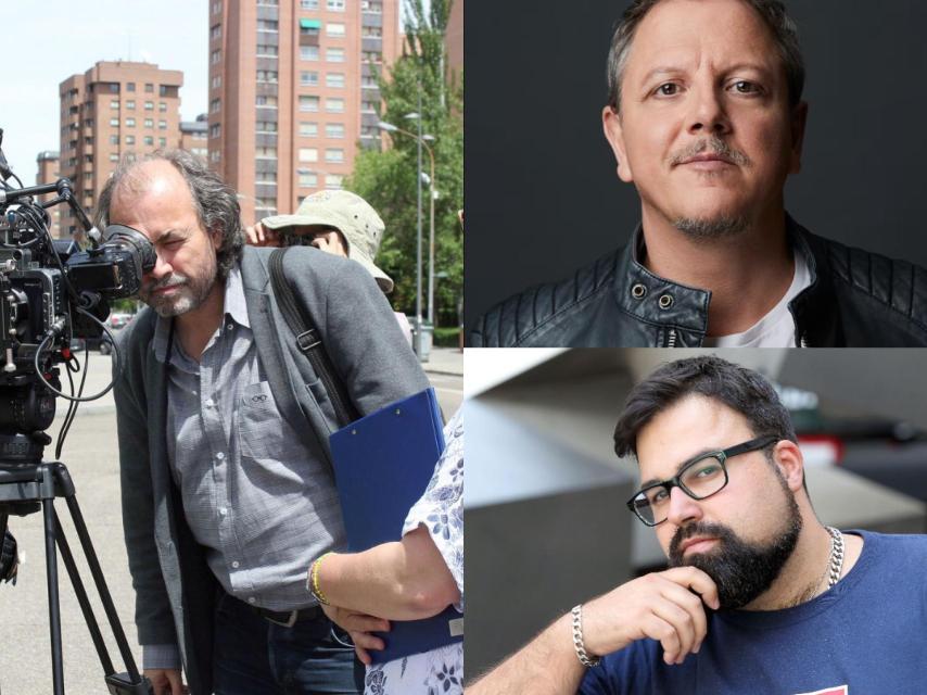 Arturo Dueñas a la izquierda, Óscar de la Fuente arriba a la derecha y David Galán (foto: Juan Lázaro)  abajo a la derecha