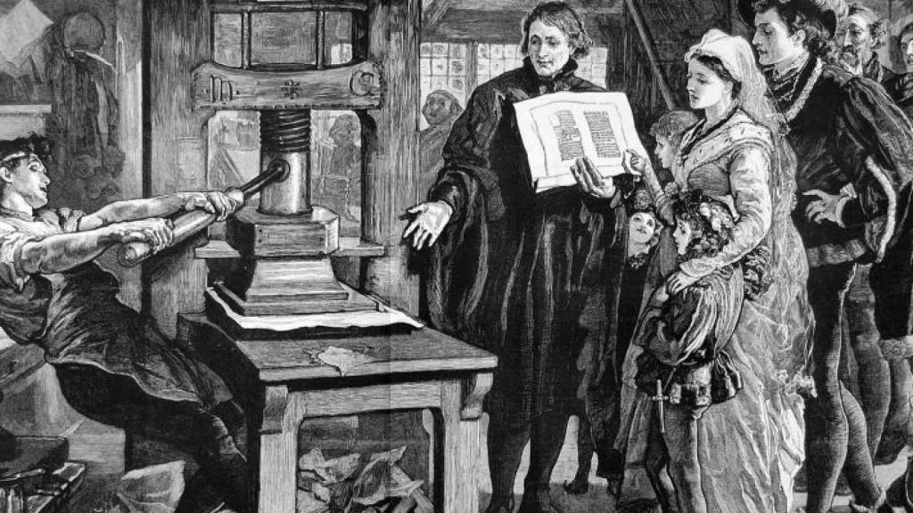 La primera imprenta fue inventada en el siglo XV.