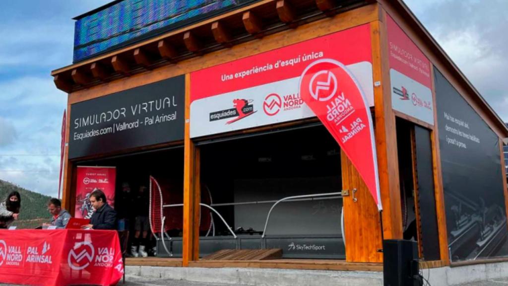 La caseta en la que se encuentra el simulador.