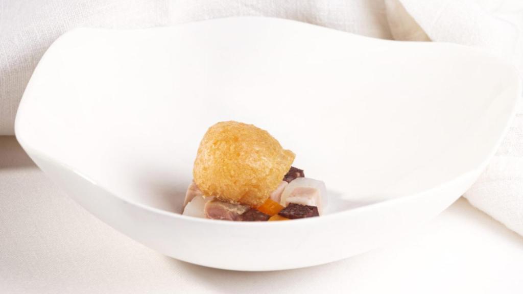 Plato del menú degustación de El Bohío