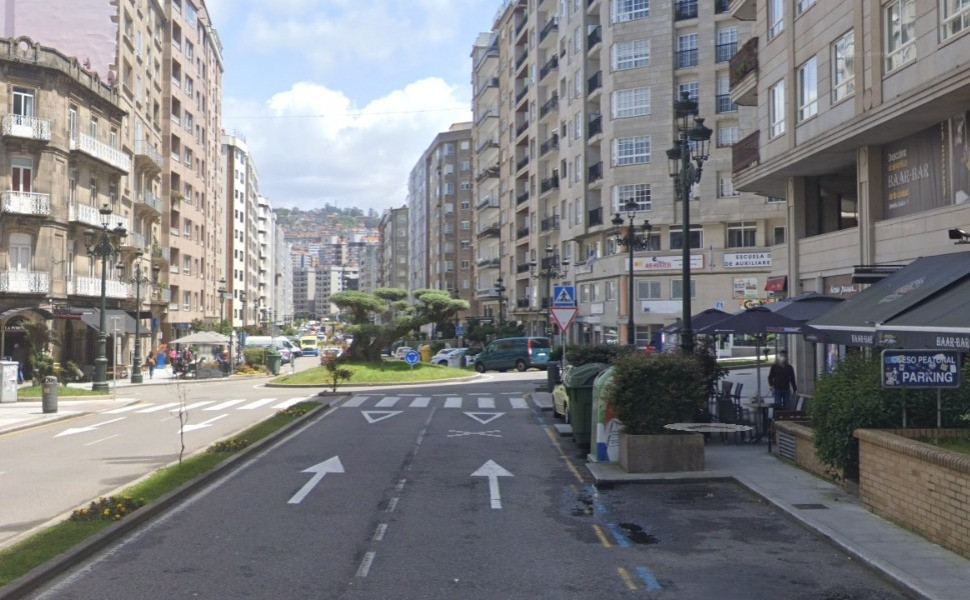 Calle Rosalía de Castro en Vigo, una de las pocas céntricas con nombre de mujer.