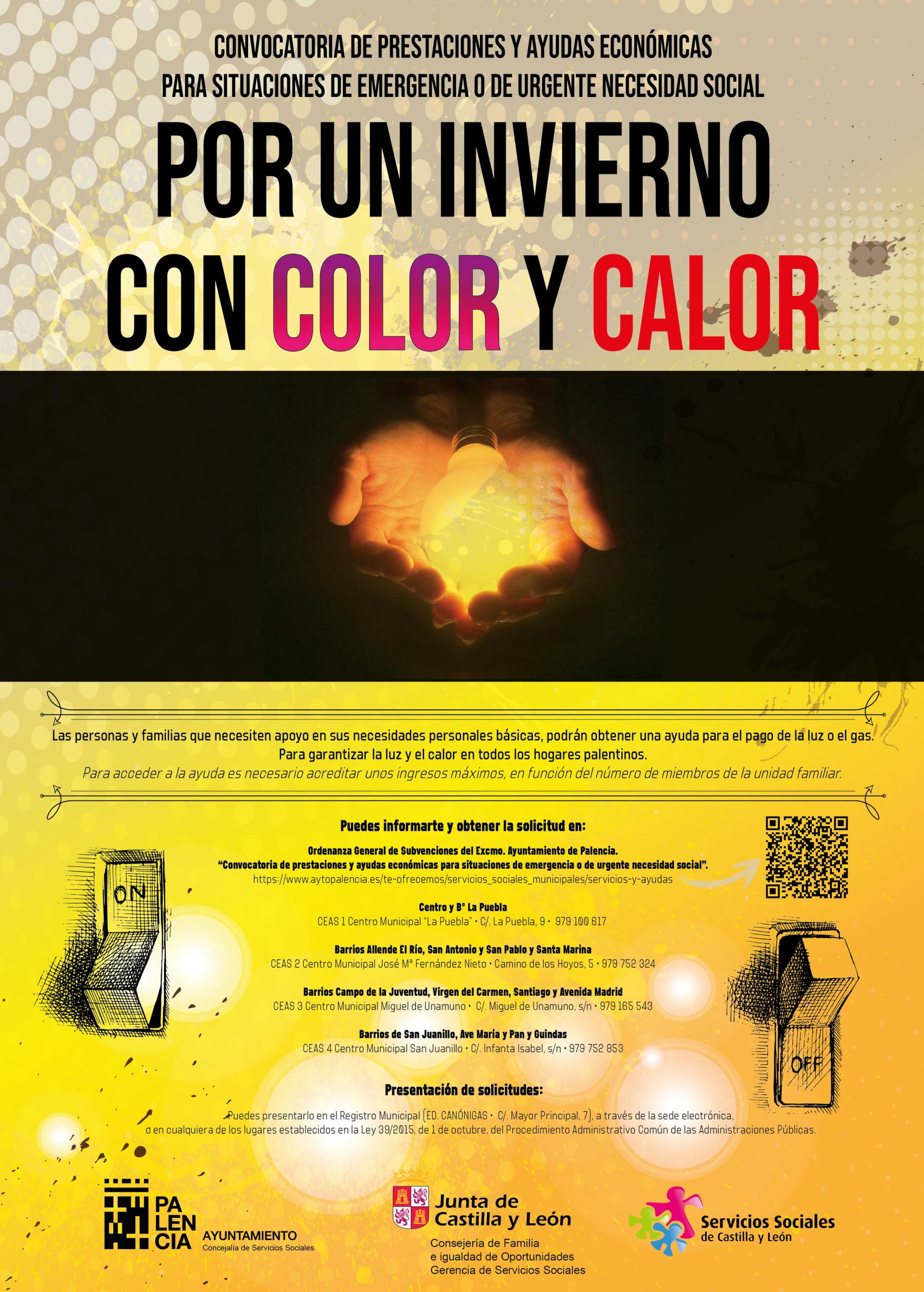 Cartel 'Por un invierno con color y calor'