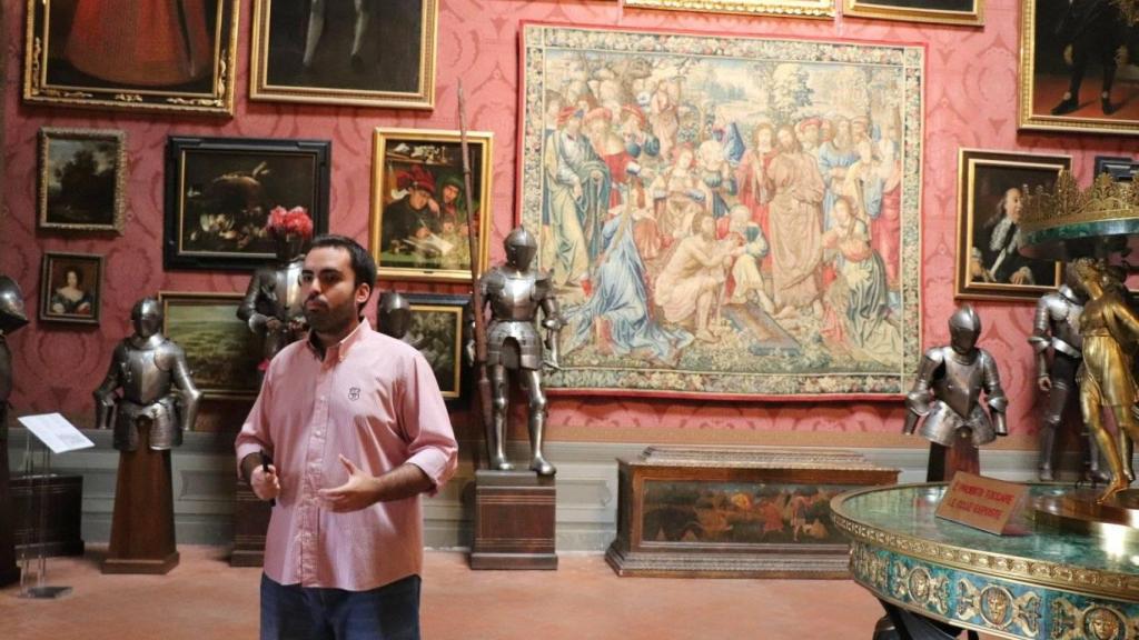 José Manuel Leiva Aldea, en el museo Stibbert de Florencia.