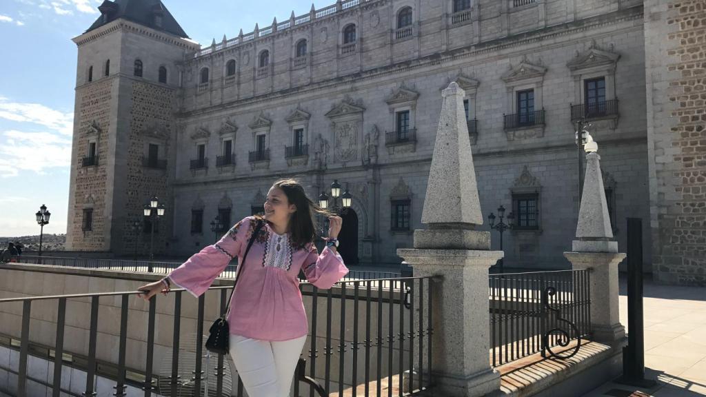 Lidia Henares Millán, en el Alcázar de Toledo.