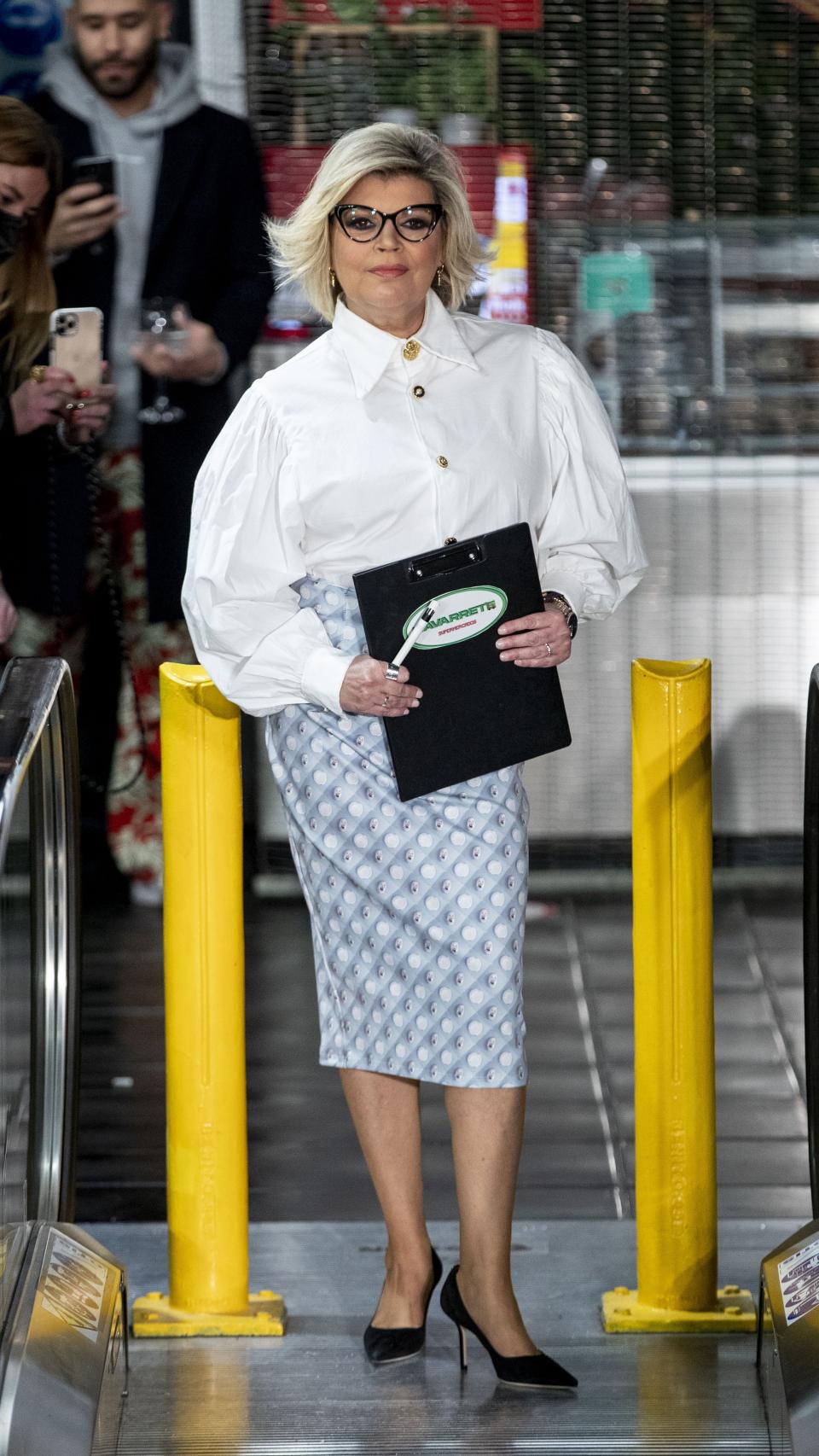 Terelu Campos durante la pasarela de Eduardo Navarrete.