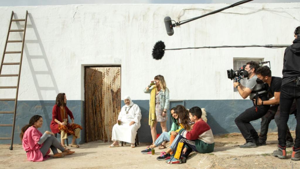 Otra imagen del rodaje.