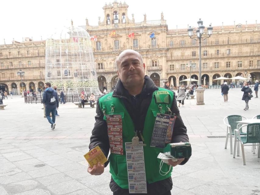El vendedor de la ONCE Francisco Sánchez Barreño