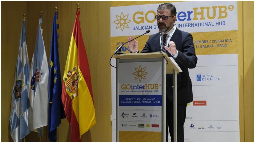 Imagen de archivo de Ángel Mato durante un congreso de eólica marina