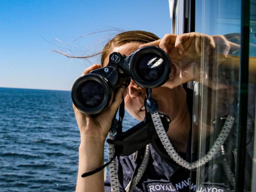 Imagen de una mujer en la Royal Navy .
