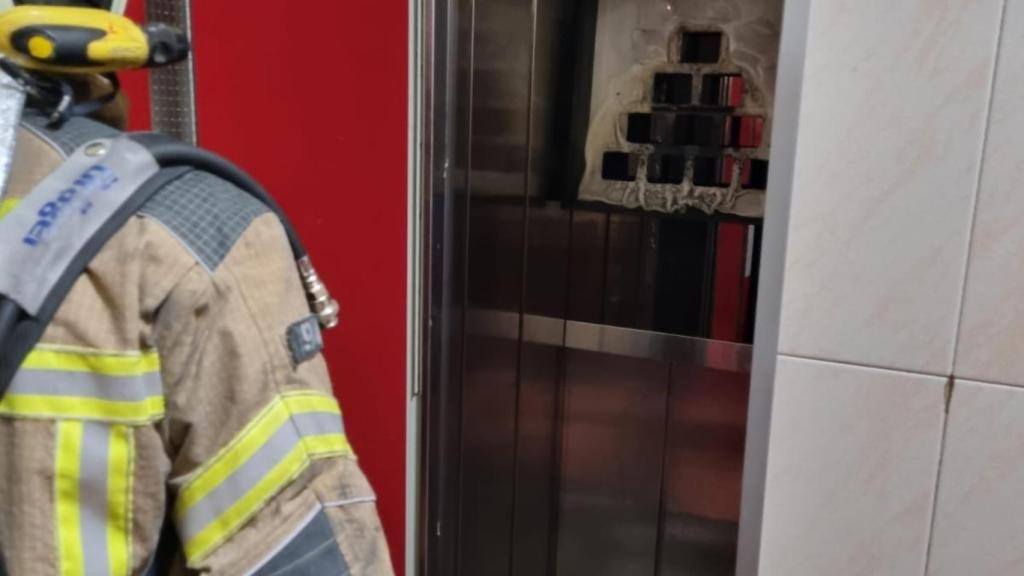 Imagen del fuego.  Fotografía: Bomberos de Valladolid