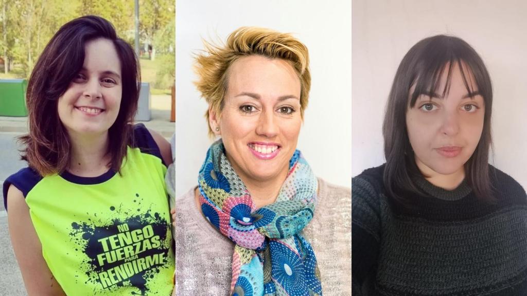 Las ganadoras de la iniciativa Ellas Cuentan. Por orden: Georgina, Izaskun y Joana.