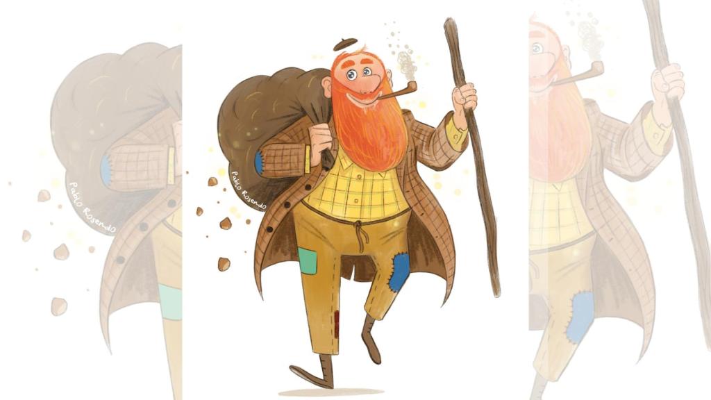 Ilustración de O Apalpador del artista gallego Pablo Rosendo.