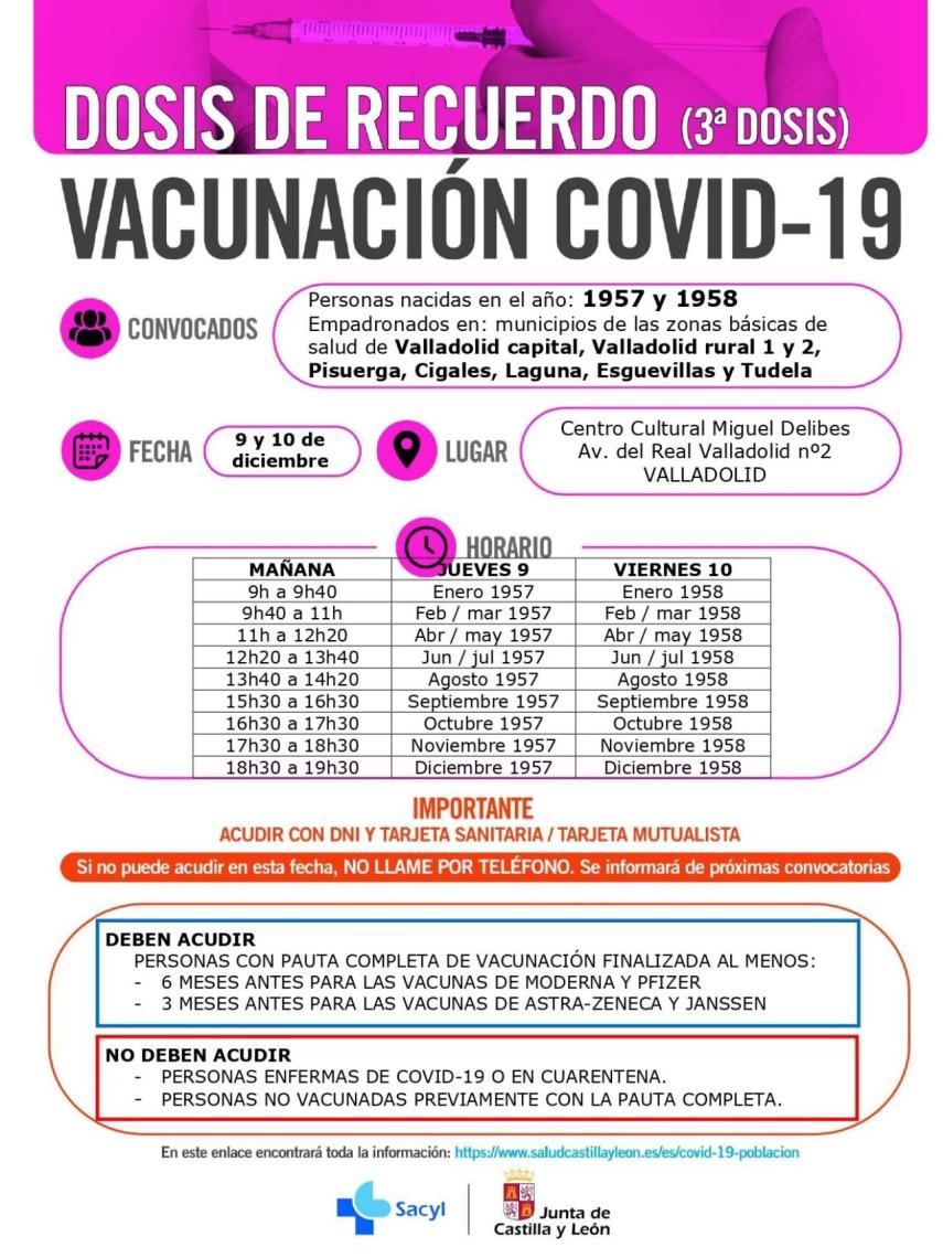 Vacunación años 1957 y 1958