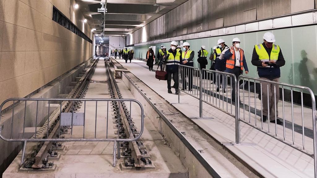 Andén de la estación Atarazanas del Metro de Málaga, en la Alameda Principal.