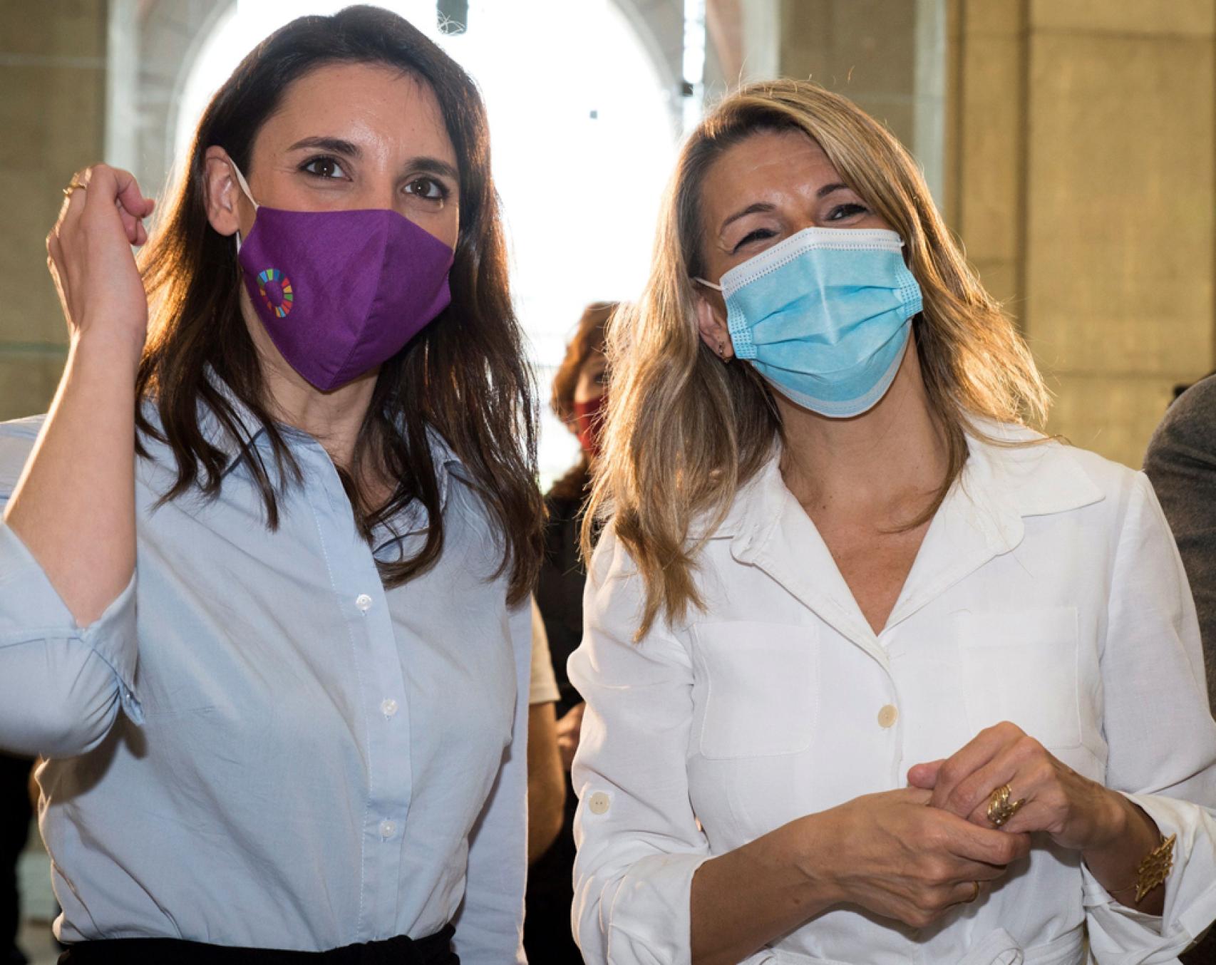 Irene Montero y Yolanda Díaz.