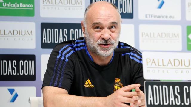 Pablo Laso, en rueda de prensa de la Liga Endesa