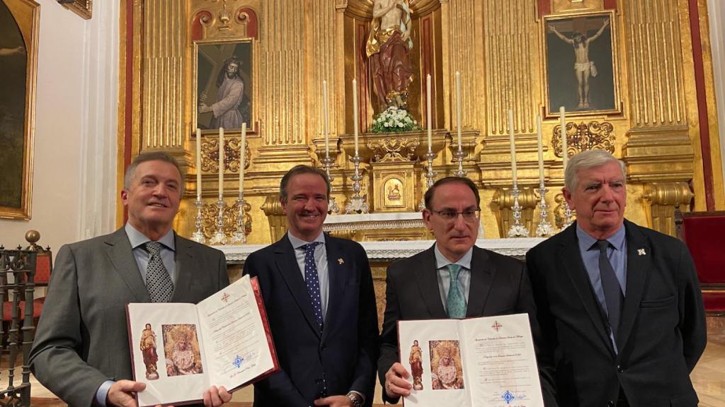 Fernando Prini y Javier Gónzalez de Lara, junto a Pablo Atencia y Arturo Fernández