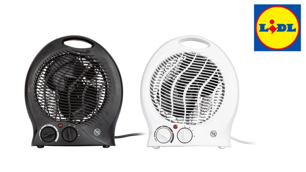El calefactor de Lidl se puede conseguir en color negro o blanco.