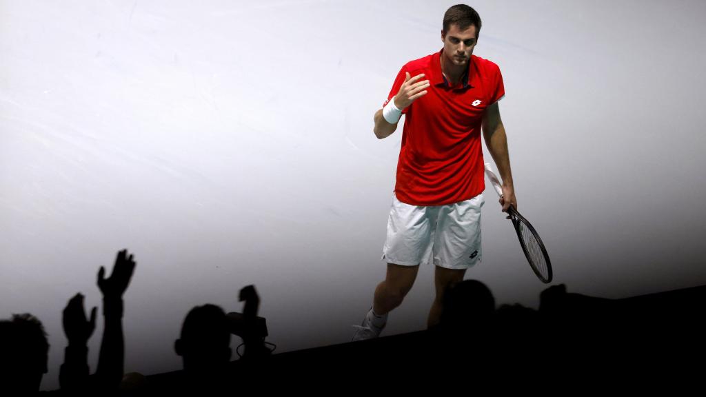Borna Gojo, durante la Copa Davis