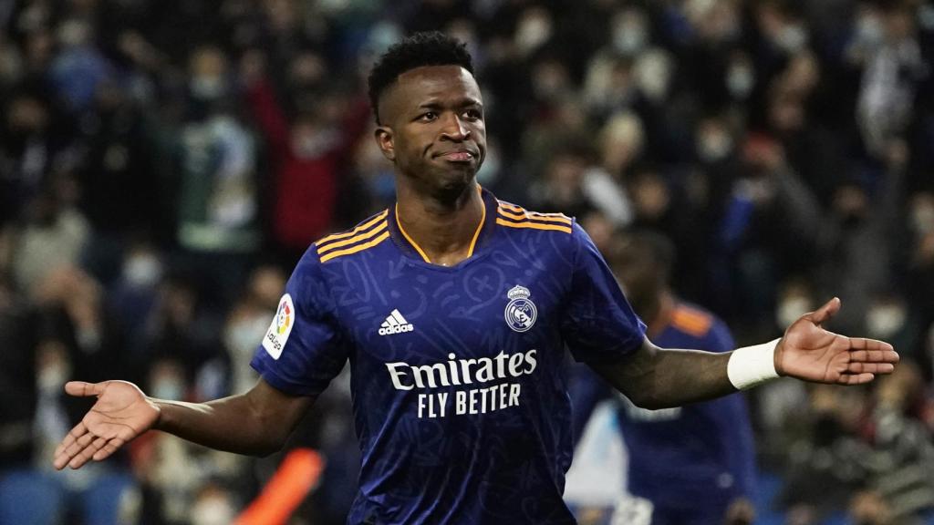 Vinicius celebra su gol a la Real Sociedad
