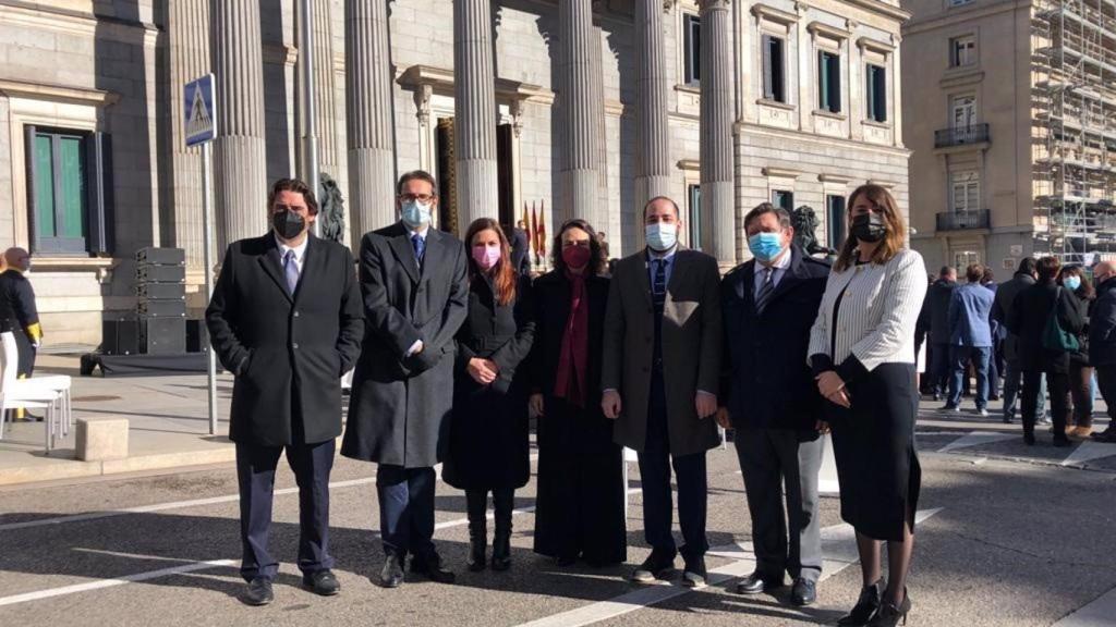 Sergio Gutiérrez y otros representantes políticos en el Día de la Constitución en el Congreso