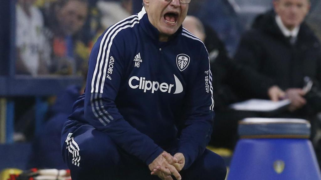 Marcelo Bielsa, durante un partido del Leeds United.