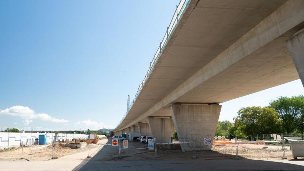 Obra de la variante este de mercancías de la Red Arterial Ferroviaria de Valladolid