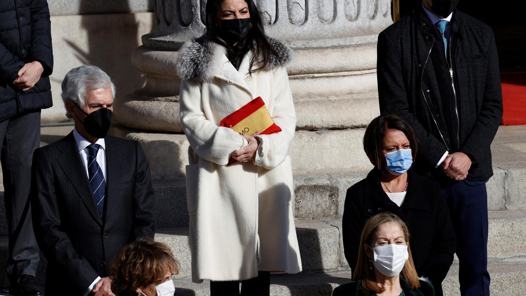 Macarena Olona, representante de Vox en el acto ante la ausencia de Santiago Abascal.