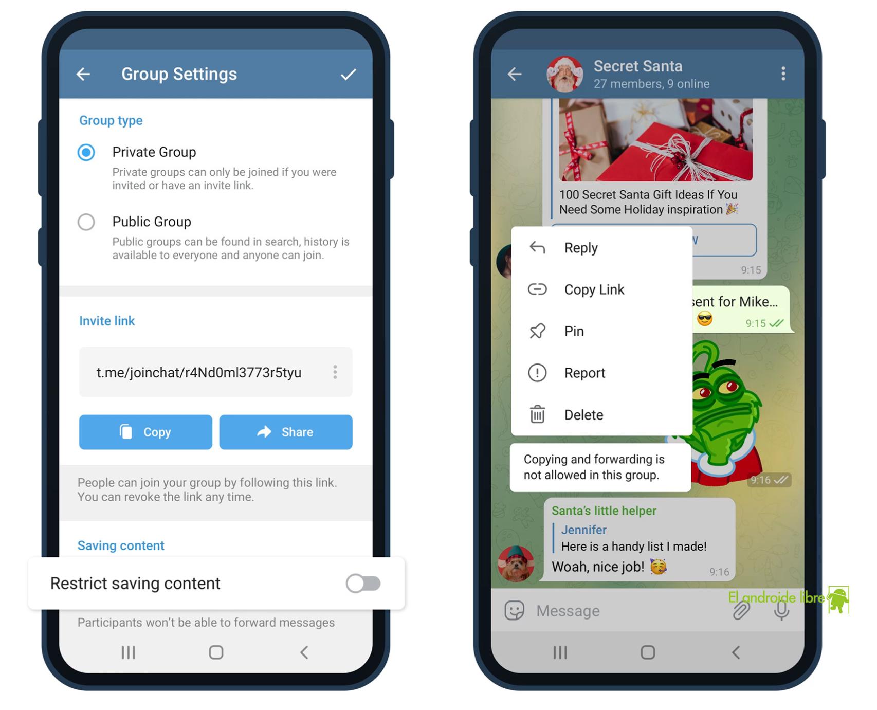 Contenido protegido en Telegram