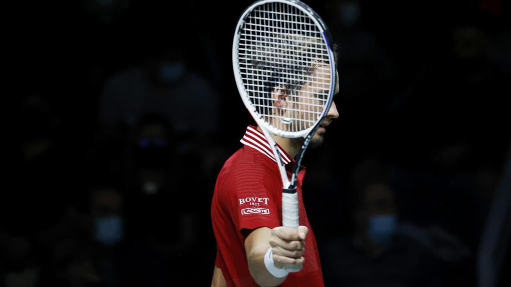 Daniil Medvedev, durante la semifinal de la Copa Davis 2021