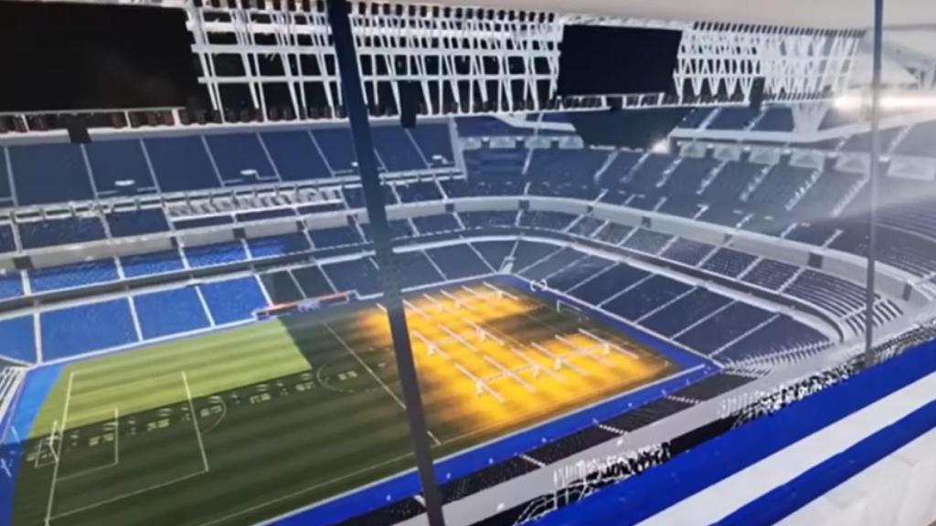 La vista del Santiago Bernabéu desde el Sky Experience.