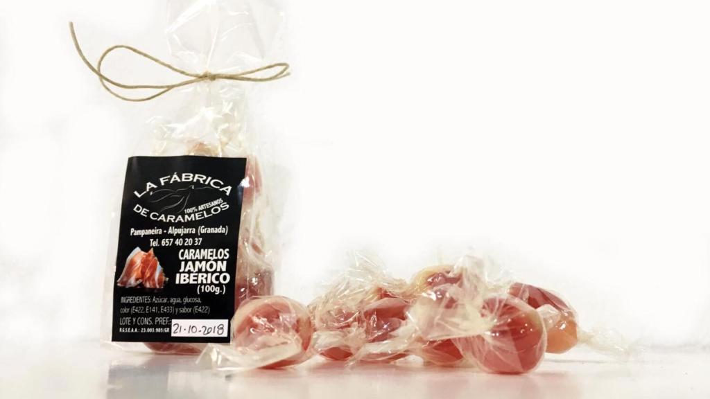 Caramelos de jamón serrano.