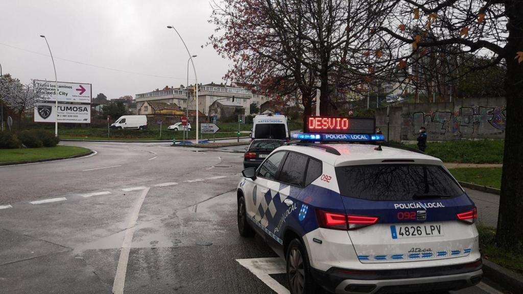 Accidente en la glorieta del Pavo Real