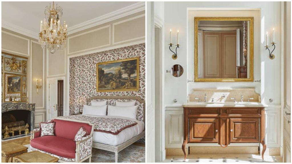 Detalles de la suite Turgot en la que se alojan Carla Barber y su pareja.