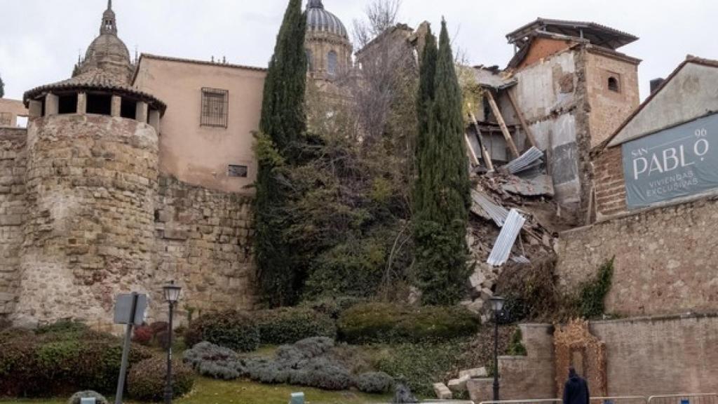 Edificio derrumbado en Salamanca, junto a la Cueva / ICAL