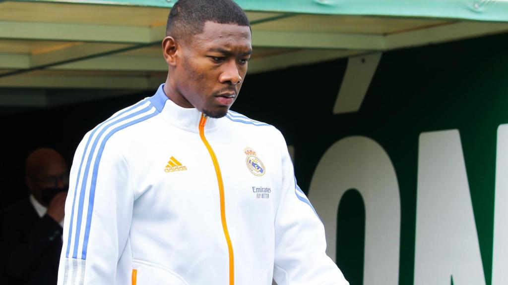 David Alaba, antes de jugar un partido con el Real Madrid
