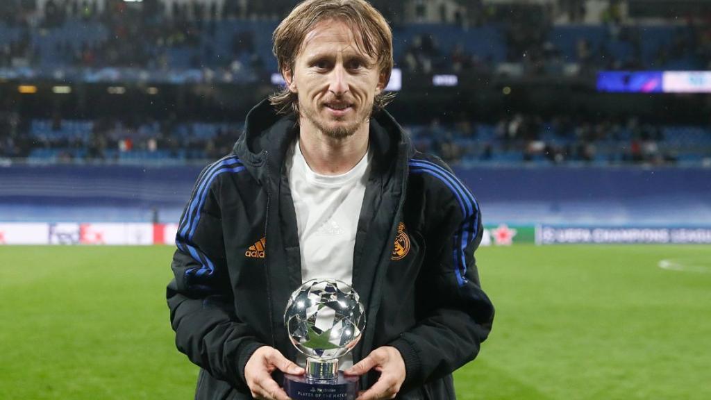 Luka Modric, tras ganar el MVP de un partido del Real Madrid en la Champions en la temporada 2021/2022