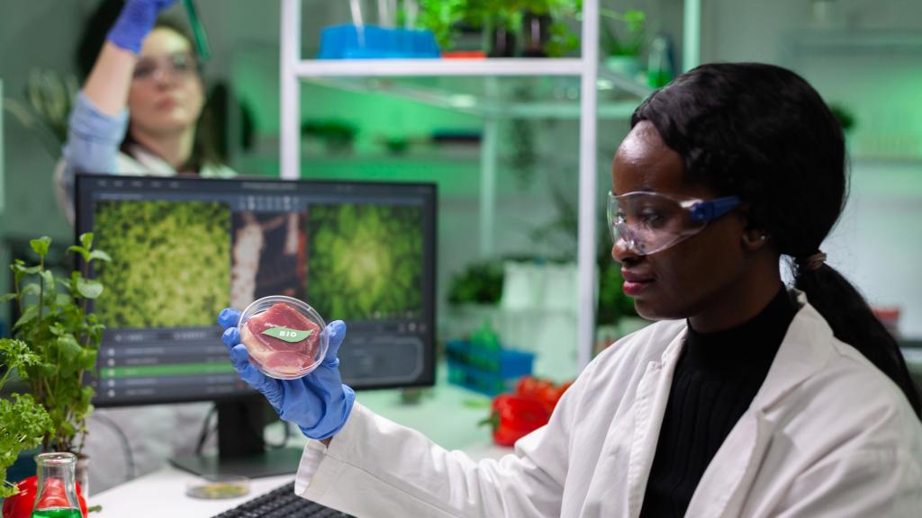 Dos investigadoras en el laboratorio.