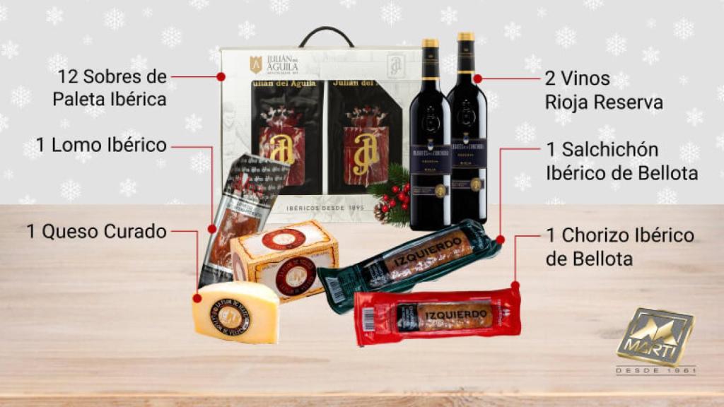 Celebra la Navidad con EL ESPAÑOL y este lote de Cestas Marti