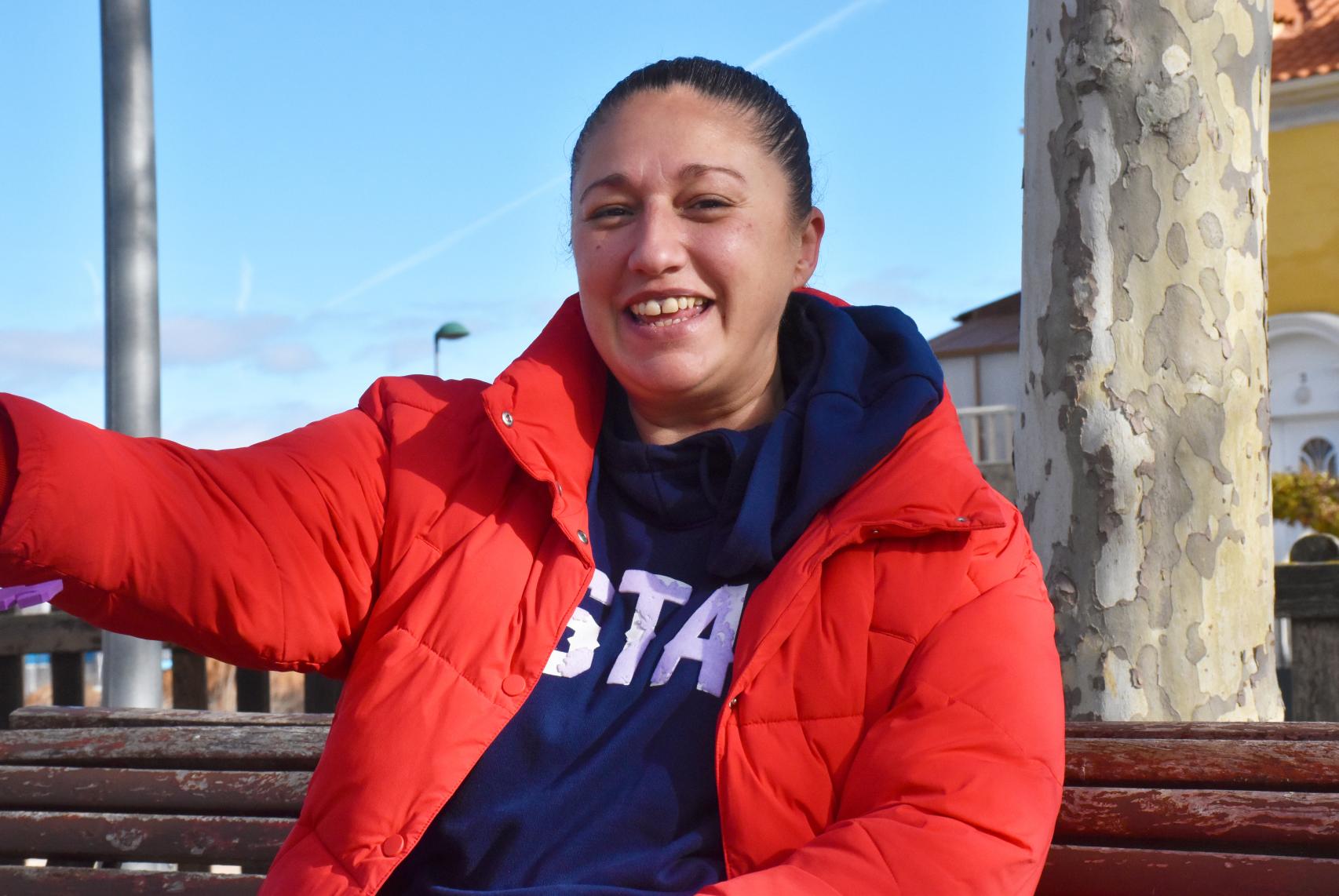 Chus Fresno, en un parque muy cercano a su domicilio en Zamora