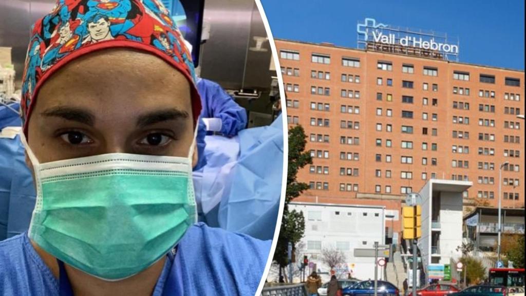 El vallisoletano Jesús Jiménez junto al hospital donde trabaja