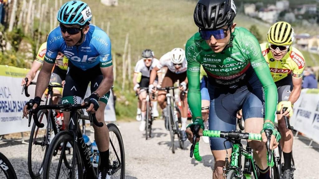 Alex Martín durante una carrera en Italia