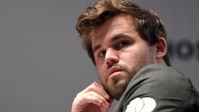 Magnus Carlsen, durante el Mundial de ajedrez celebrado este 2021