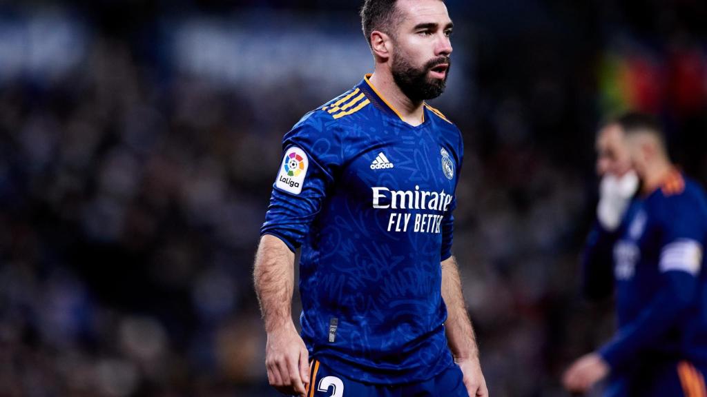 Dani Carvajal, en un partido del Real Madrid de La Liga 2021/2022