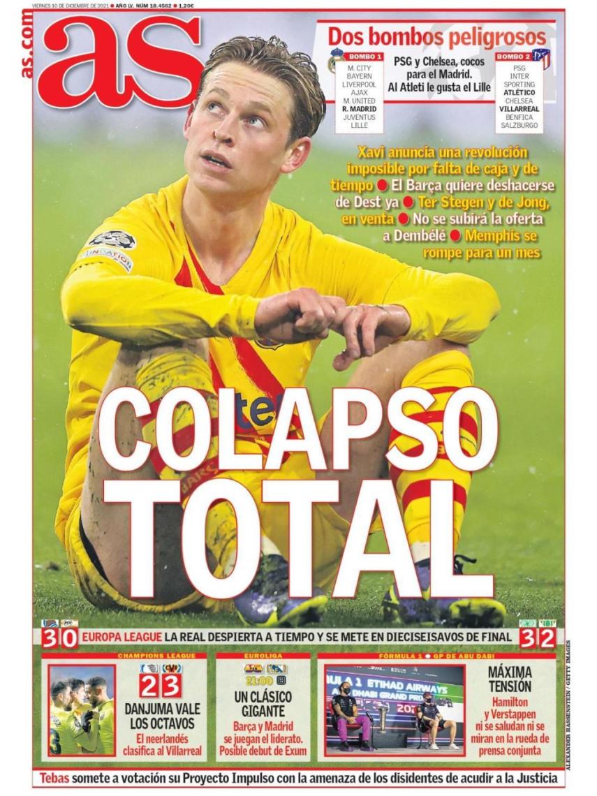 La portada del diario As (10/12/2021)